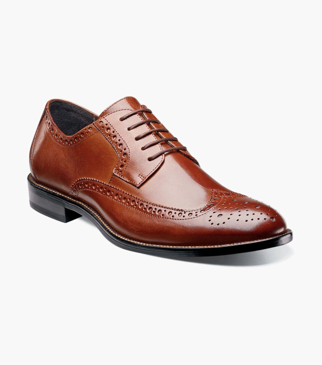 Stacy Adams Garrison Cognac: Der elegante Wingtip-Oxford für den stilvollen Mann - Ein Klassiker für alle Gelegenheiten!